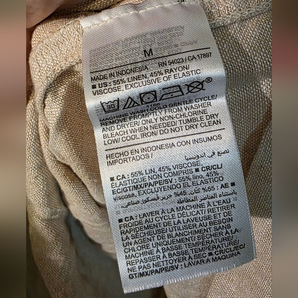 Old Navy Beige Linen Midi Dress - Picture 4 of 4